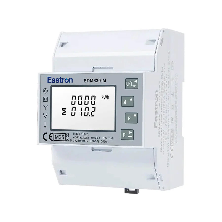 Eastron SDM630-MODBUS-MID Three-Phase 100A Energy Meter – RS485 Modbus RTU