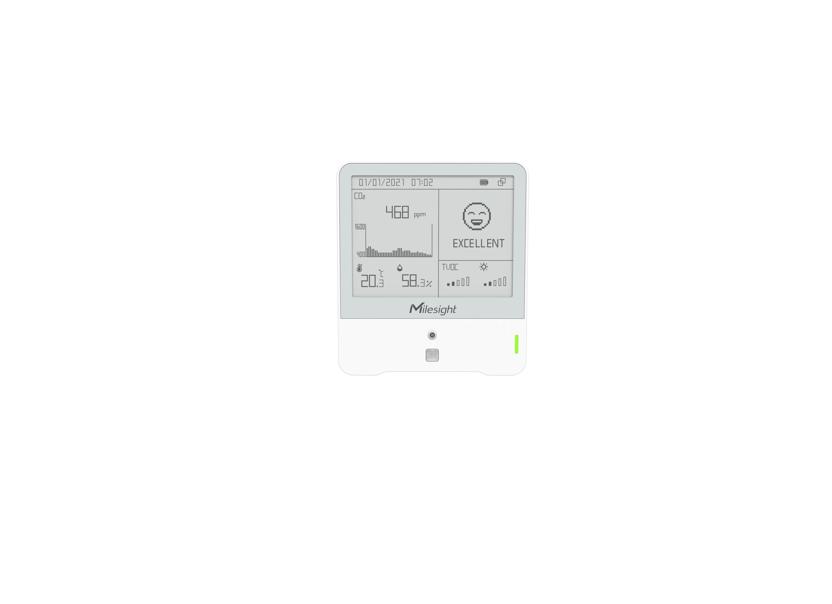 Milesight AM307 LoRaWAN Indoor Ambience Monitoring Sensor with E-Ink Display (EU868)