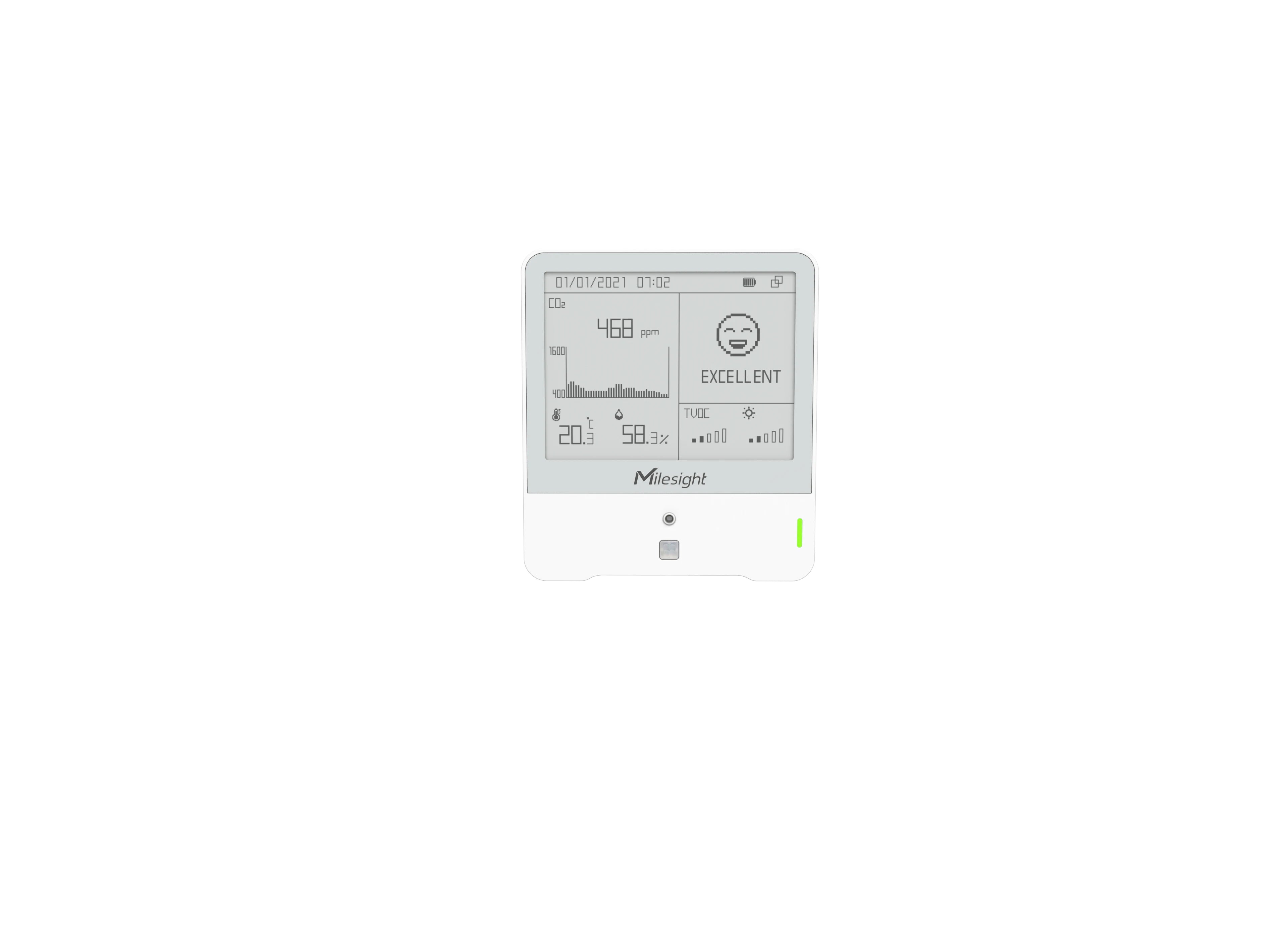 Milesight AM307 LoRaWAN Indoor Ambience Monitoring Sensor with E-Ink Display (EU868)