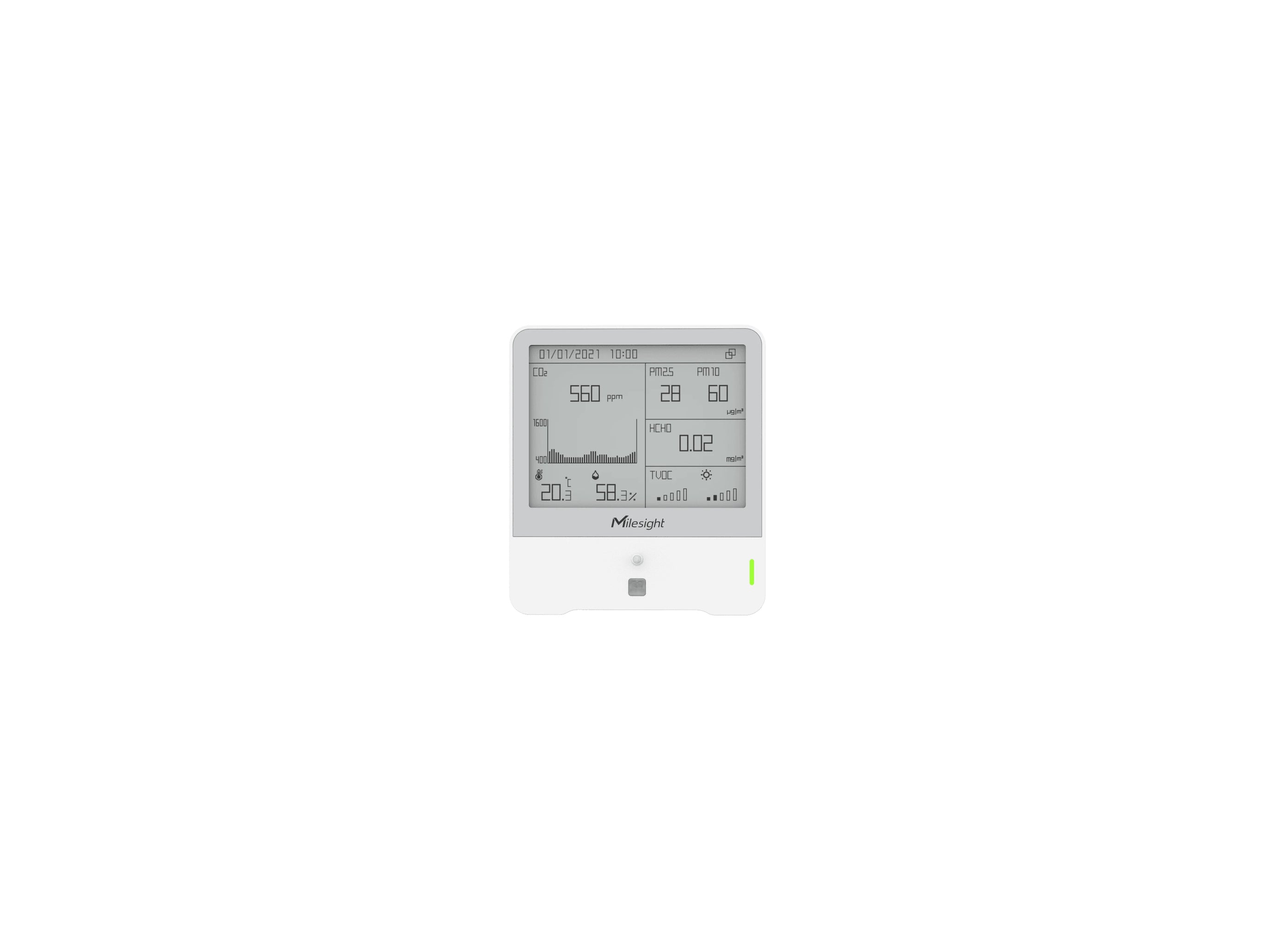 Milesight AM319 PN:Ο3 LoRaWAN Indoor Ambience Monitoring Sensor (Ozone version) with E-ink Display (EU868)