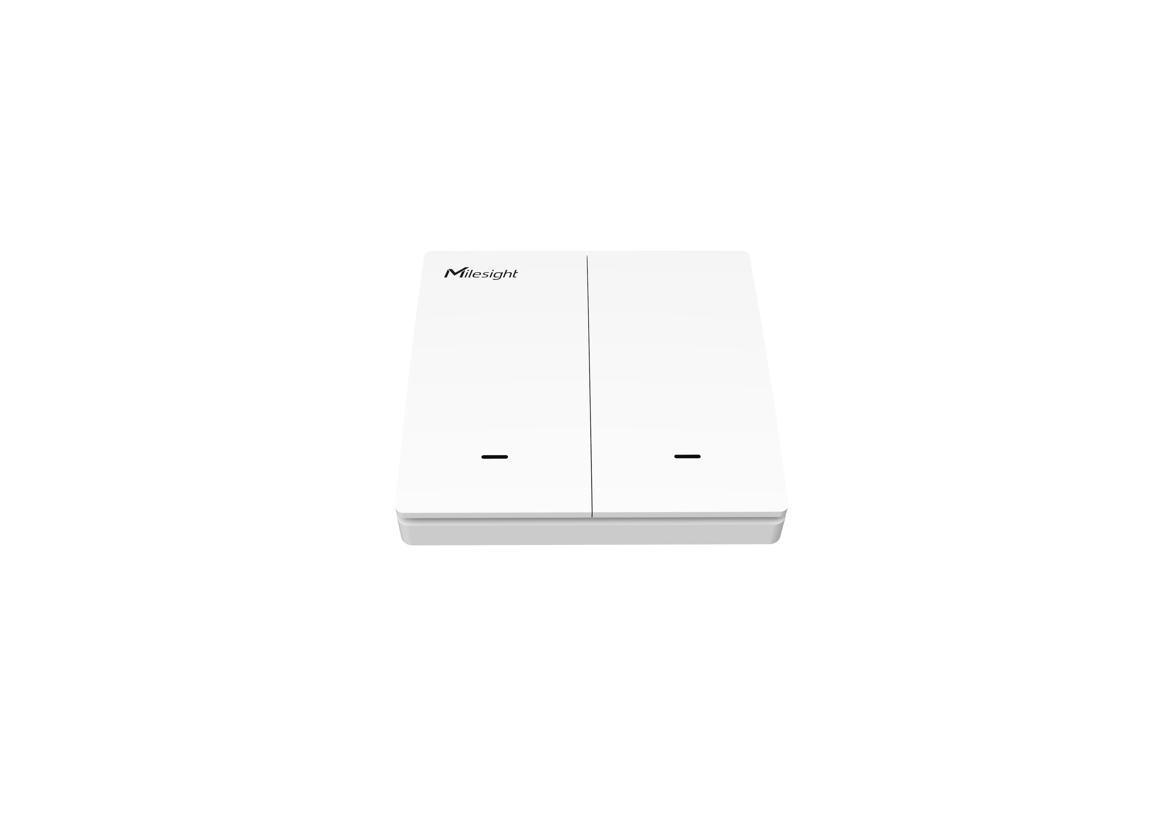 Milesight WS502 LoRaWAN Wall Switch (Double Button, 2 Wires, Non-Neutral) – Smart Wireless Lighting Control (EU868)