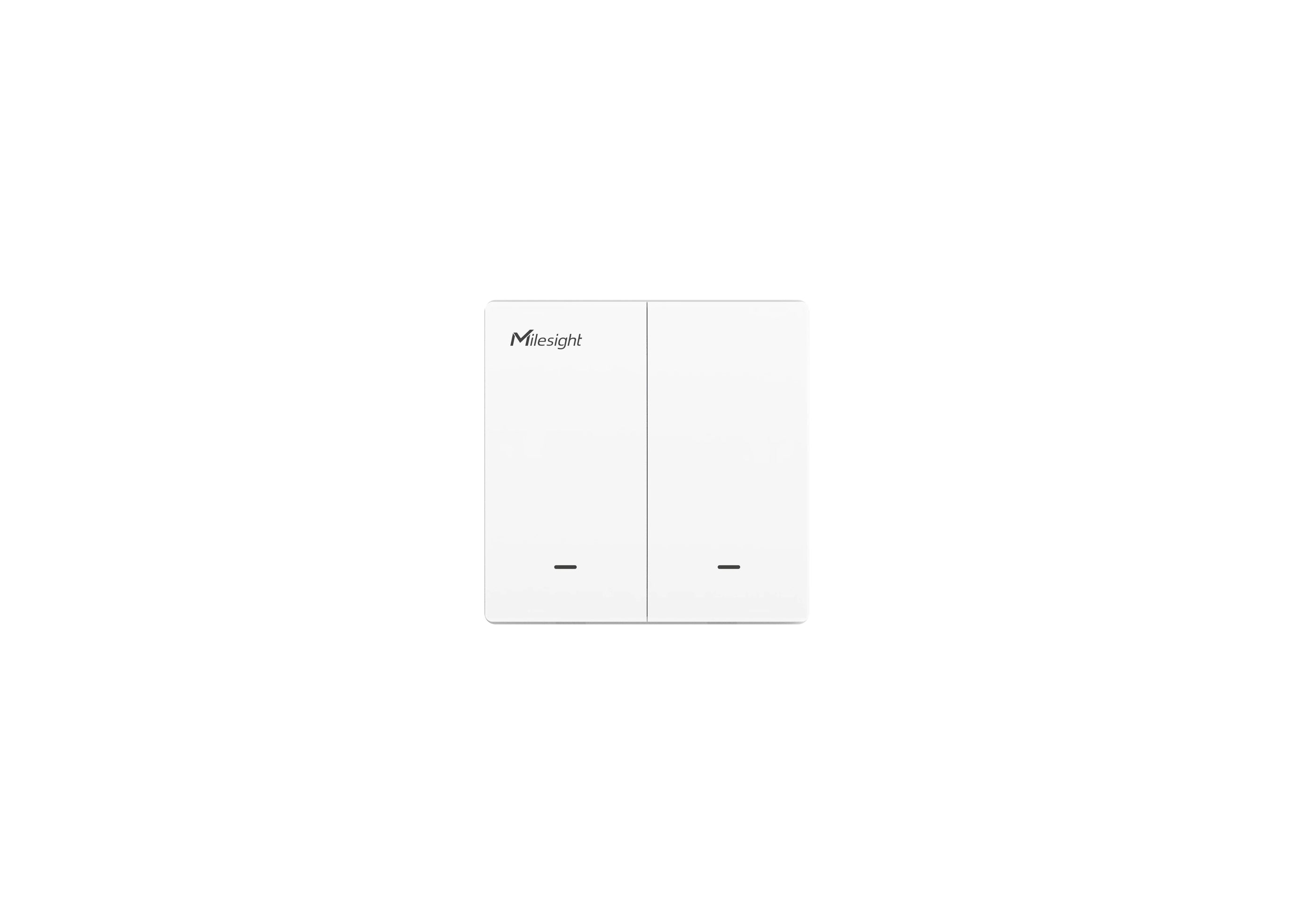 Milesight WS502 LoRaWAN Wall Switch (Double Button, 2 Wires, Non-Neutral) – Smart Wireless Lighting Control (EU868)