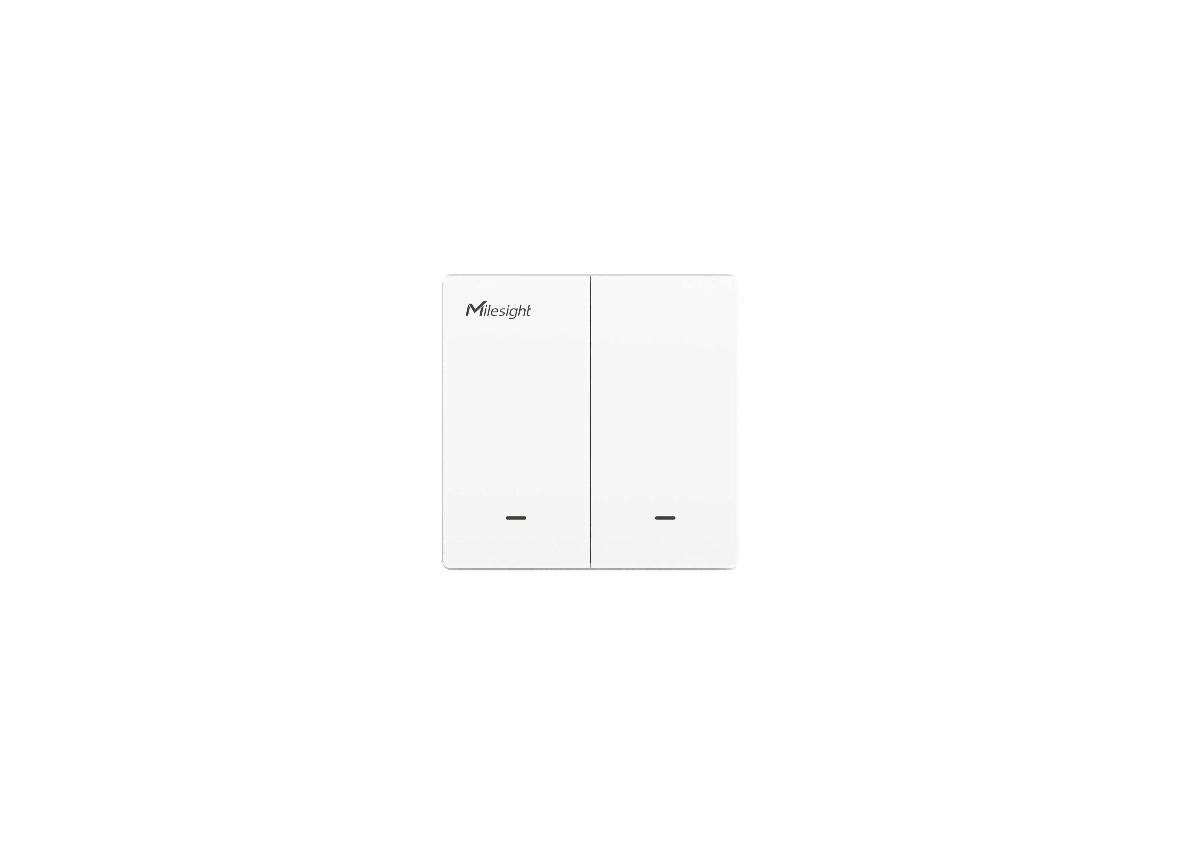Milesight WS502 LoRaWAN Wall Switch (Double Button, 2 Wires, Non-Neutral) – Smart Wireless Lighting Control (EU868)