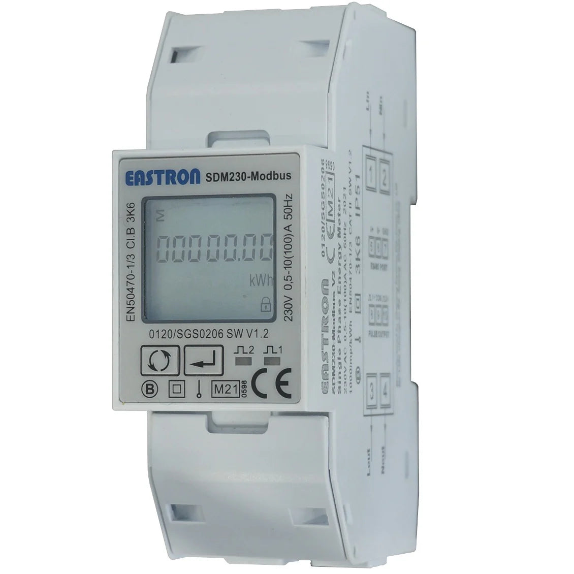 EASTRON SDM230 Series Single Phase Modbus Energy Meter (DIN Rail, 100A)
