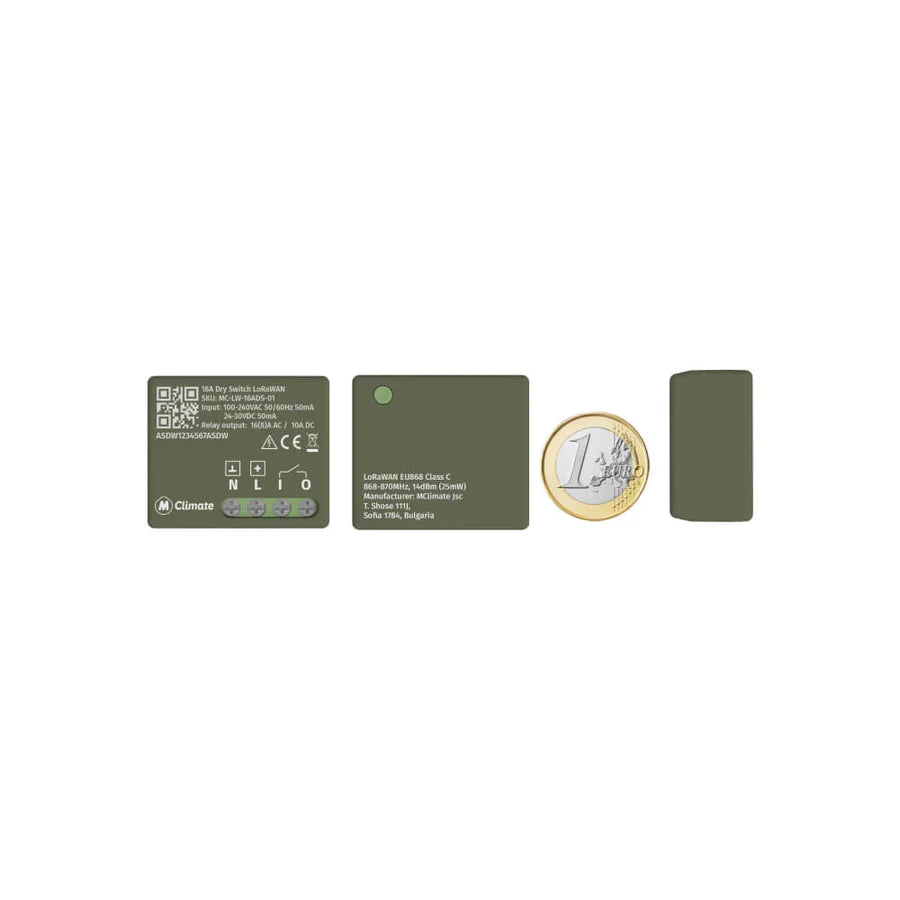 MClimate 16A Dry Switch LoRaWAN (16ADS) – Smart Relay