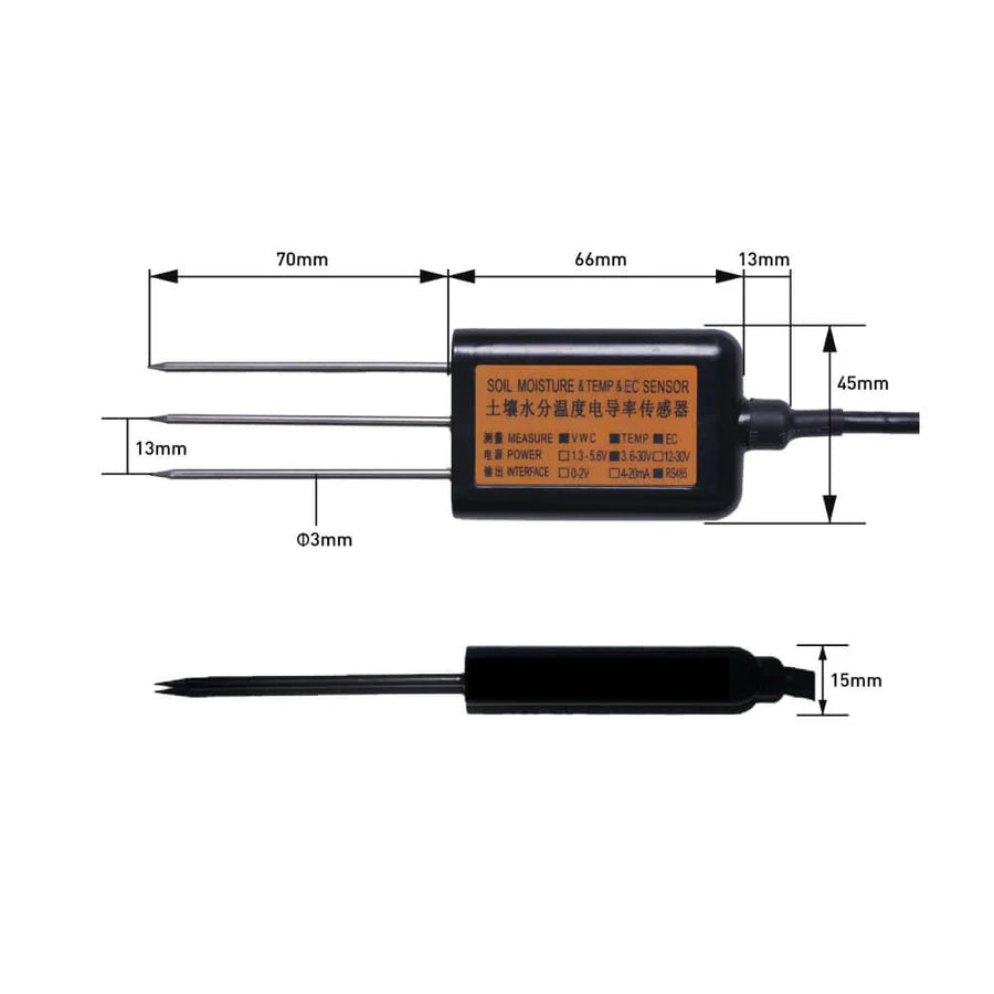 Seeed Studio MTEC-02A – Industrial RS485 Soil Moisture, Temperature & EC Sensor