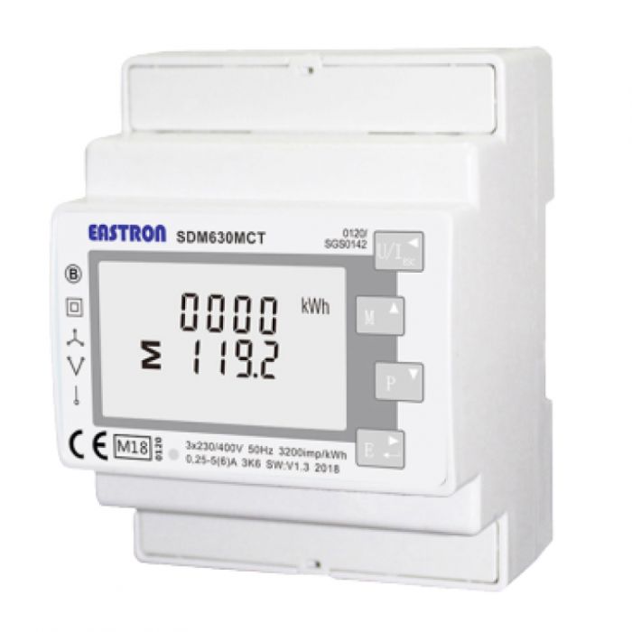 EASTRON SDM630CT Three Phase Electricity Meter with Built-In LoRaWAN (CT meter)