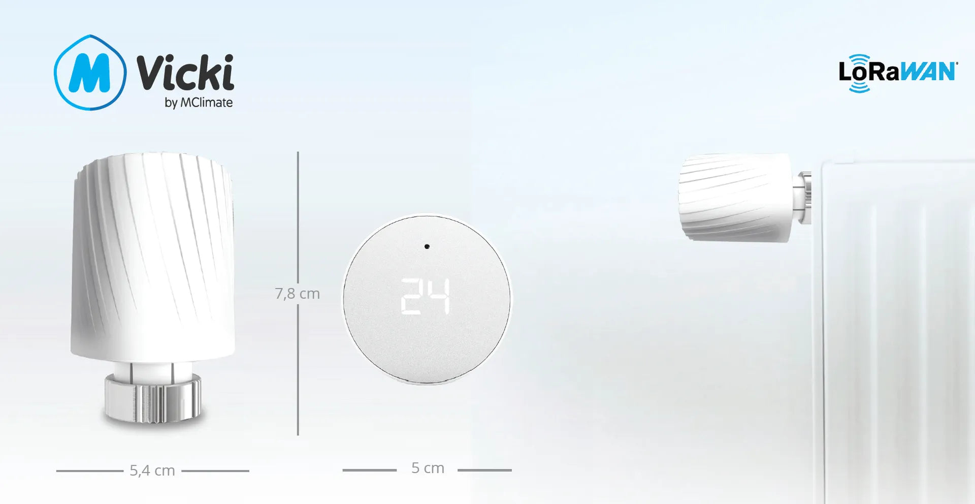 MClimate Vicki LoRaWAN Smart Radiator Thermostat (TRV) – EU868