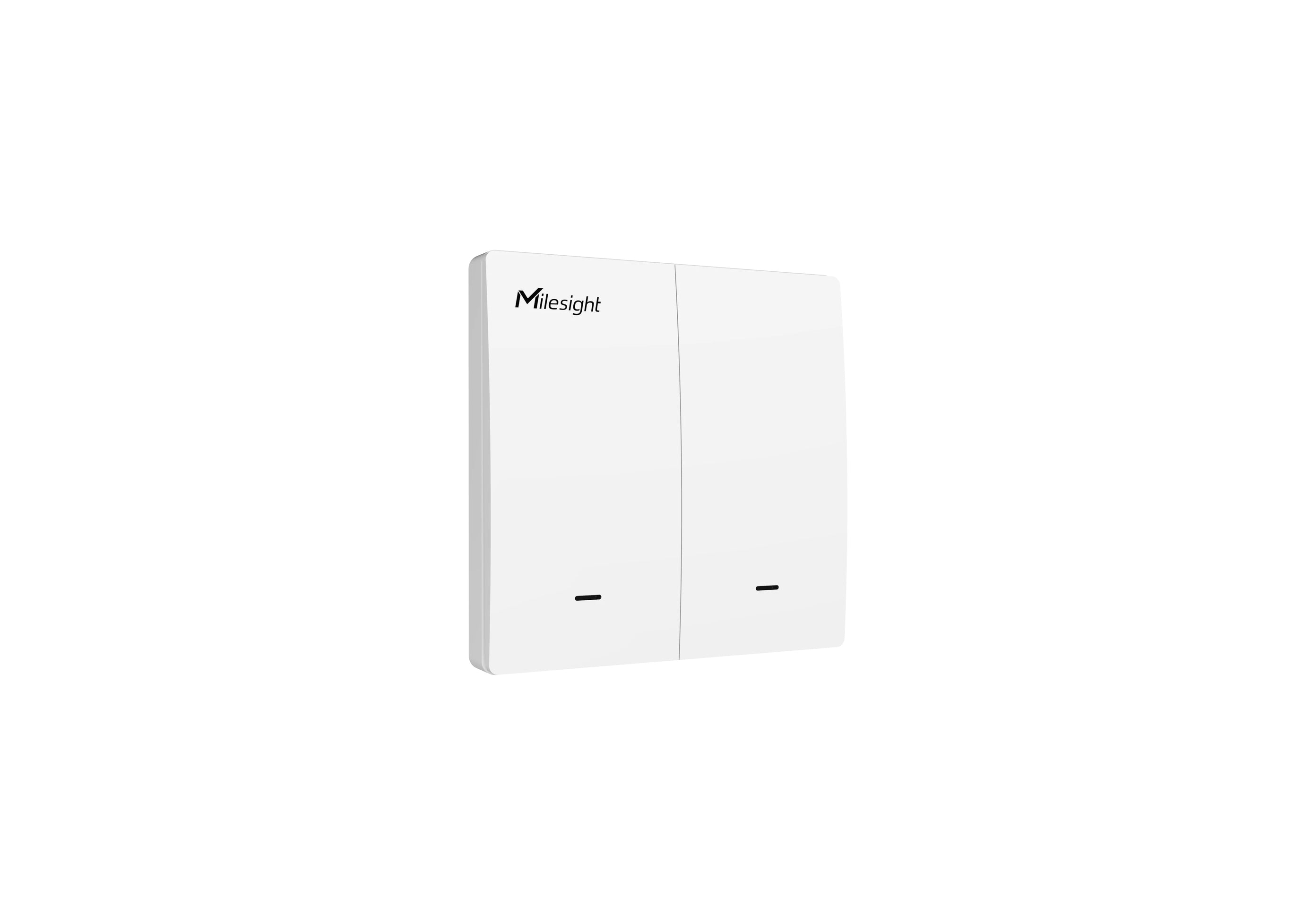 Milesight WS502 LoRaWAN Wall Switch (Double Button, 2 Wires, Non-Neutral) – Smart Wireless Lighting Control (EU868)